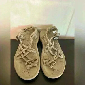 Viakix Womens‎ Walking Sport Athletic Outdoor Sandals Siena Beige Sz 8 Summer